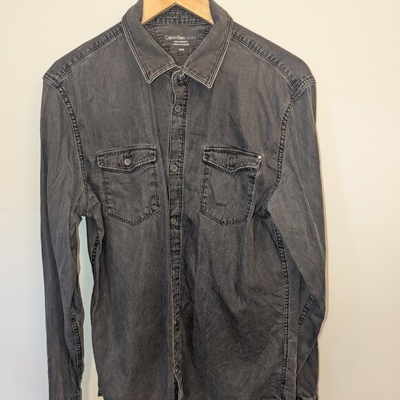 Calvin Klein Other - Men's Calvin Klein Black Denim Button-Up